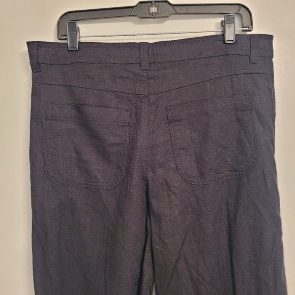 NWT Divided Wmn Medium Black linen blend pants casual lightweight lagenlook H&M - Picture 6 of 16